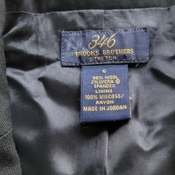 Brooks Brothers 6 Black Wool Suit Jacket Overcoat - Picture 2 of 5